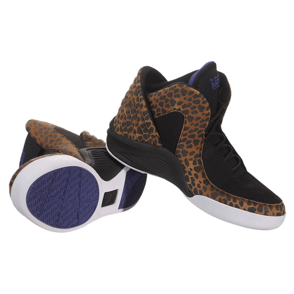 Baskets Supra Chimera x Lil Wayne Noir Leopard Black/Cheetah-Purple-Black Homme | YRV-55928551